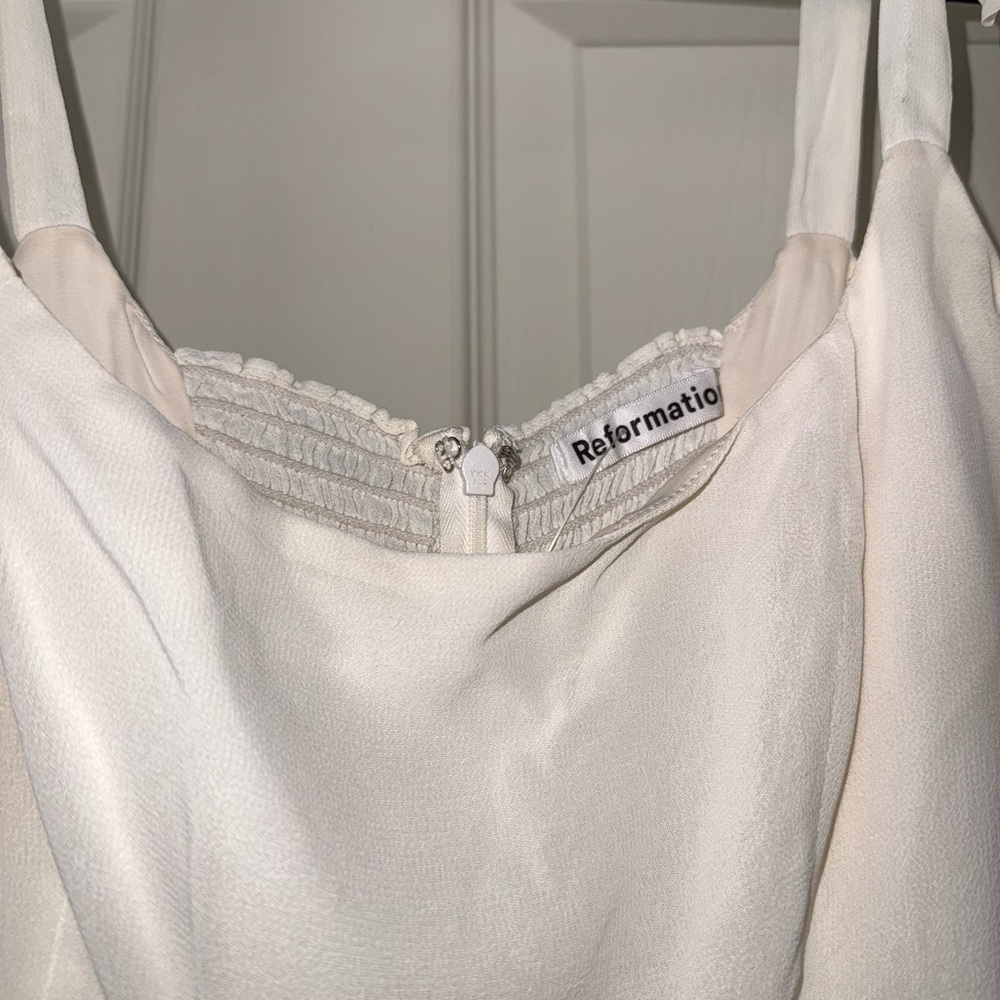 *SOLD*Reformation Cream Tie-Strap Mini Dress - Picture 5 of 10